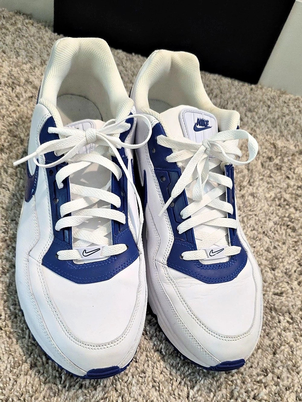 Nike Air Max 1 White & Blue Sneakers US 14 Like New
